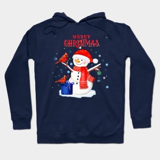 Snowman wishes Merry Christmas Hoodie